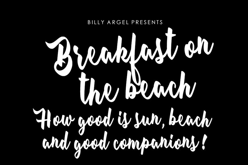 Breakfast on the beach Schriftart