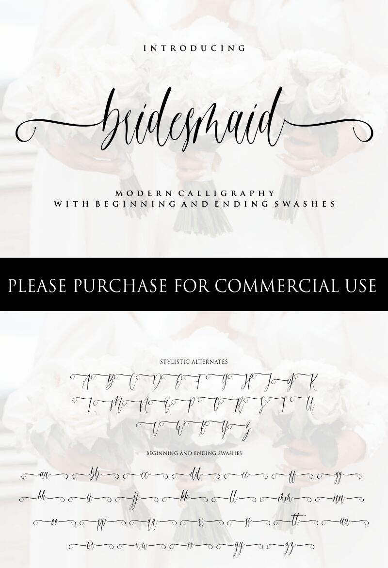 bridesmaid Czcionka