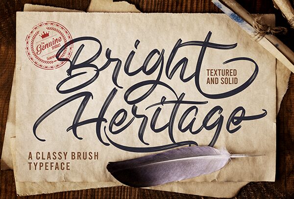 Bright Heritage Textured Schriftart