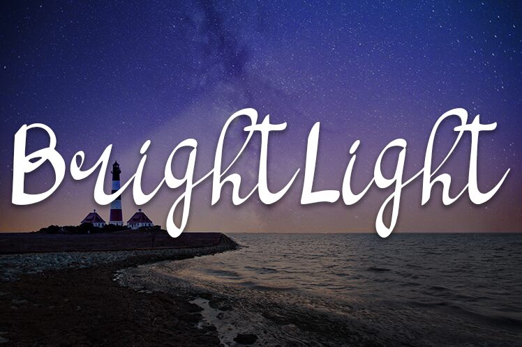 bright light Schriftart