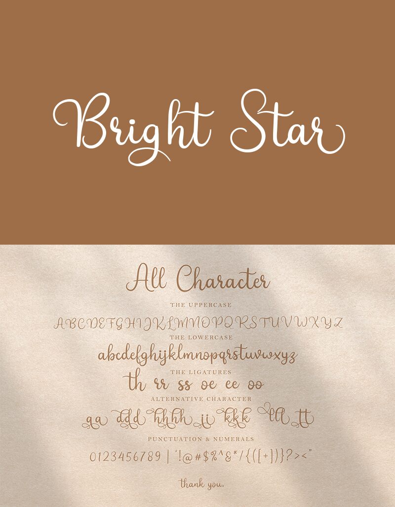 Bright Star Schriftart