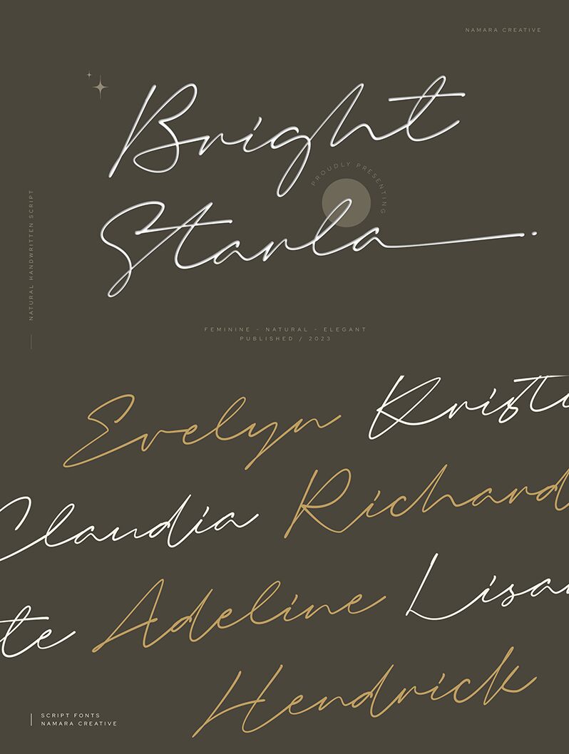 Bright Starla Czcionka