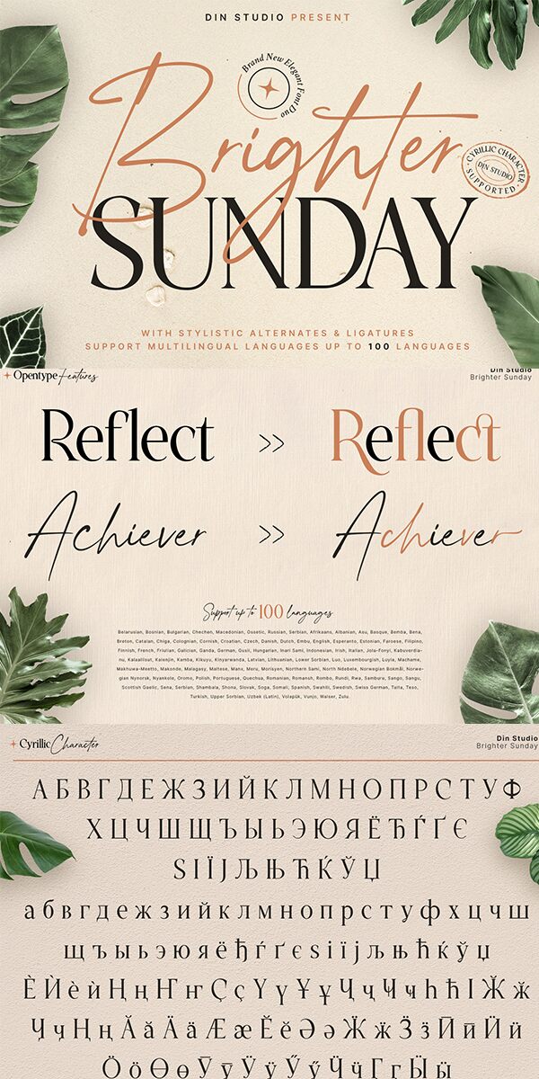 Brighter Sunday Carattere