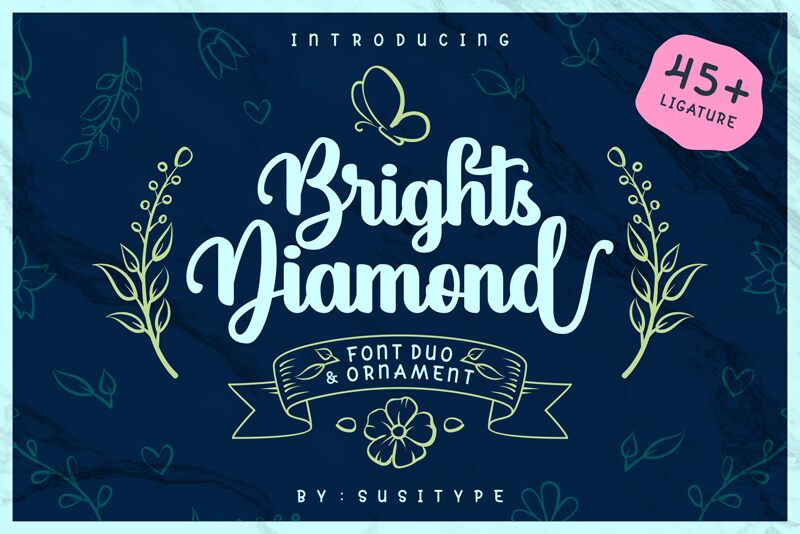 Brights Diamond Schriftart