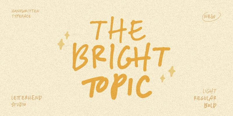 Bright Topic Schriftart