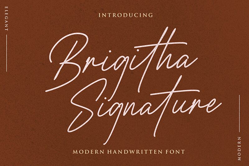 Brigitha Signature 字体