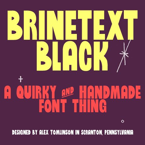 Brinetext Black Carattere