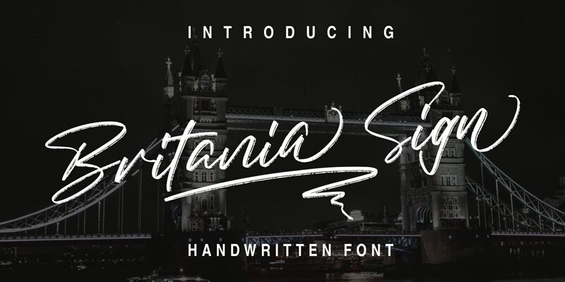 Britania Sign Schriftart