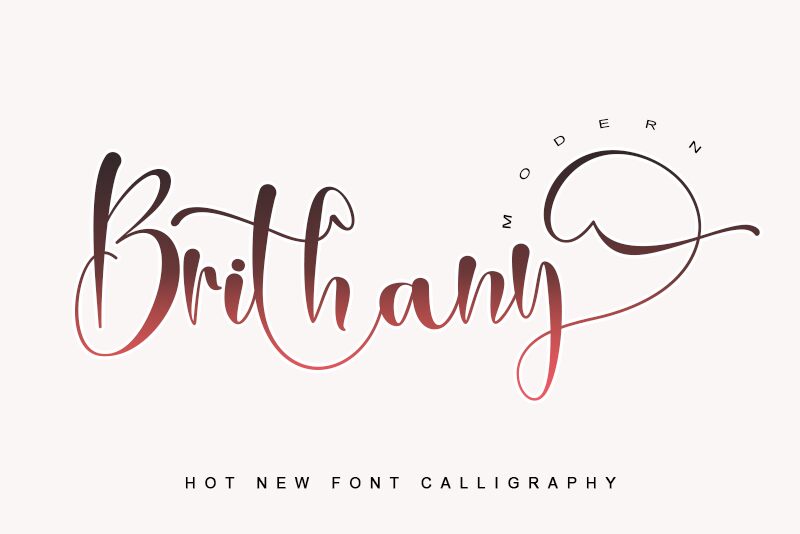 Brithany Modern - Personal Use — Prezentacja czcionki