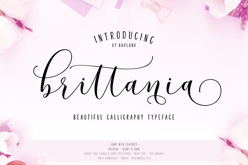 brittania script Schriftart