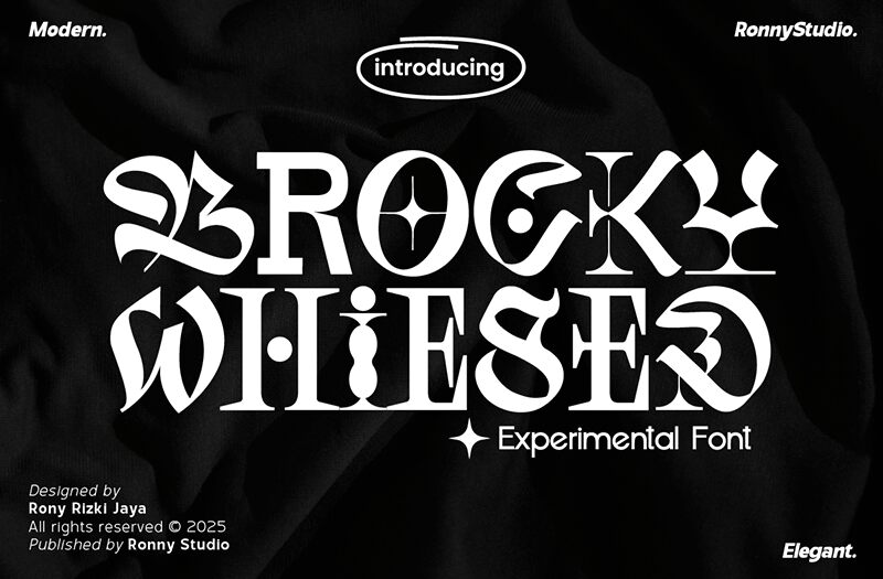 Brocky Whiesed Font