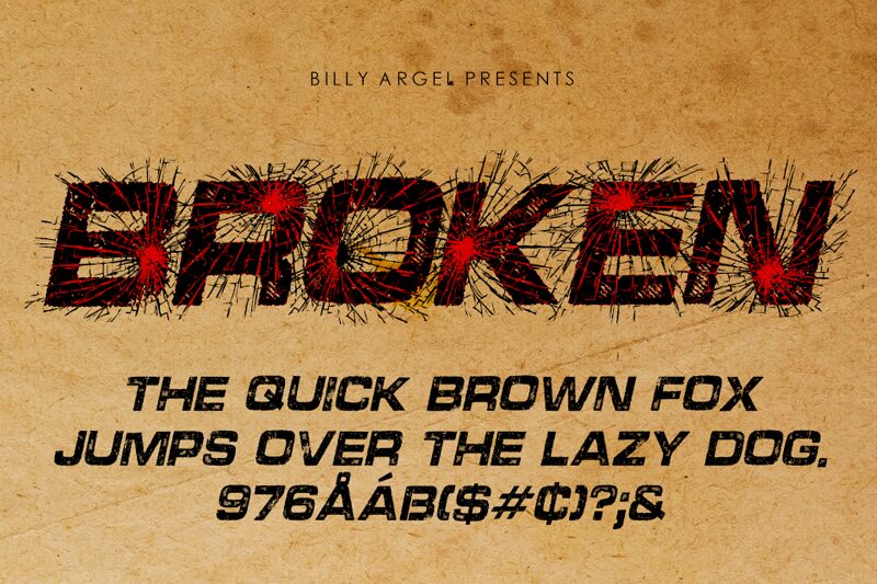 BROKEN Schriftart