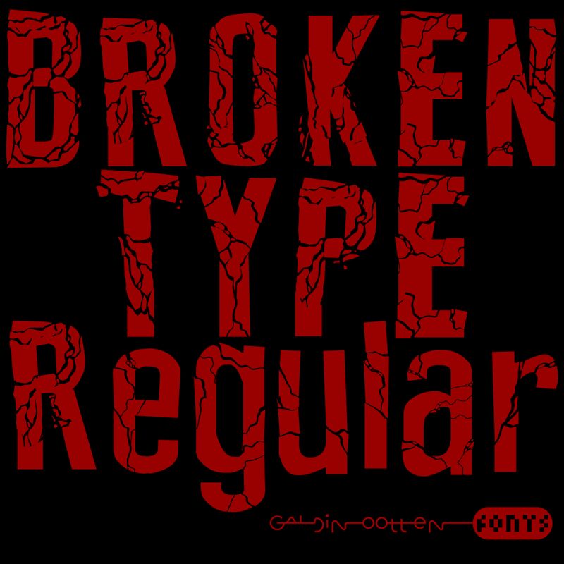Broken Type Czcionka