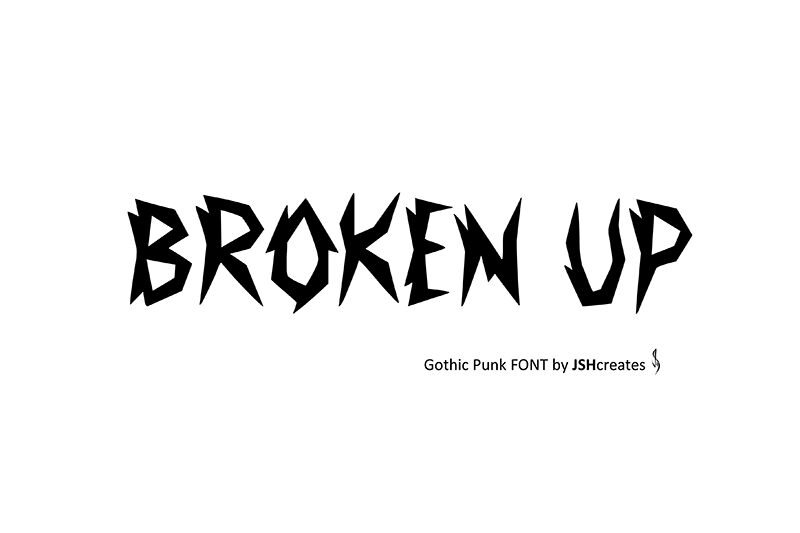 Broken Up Шрифт