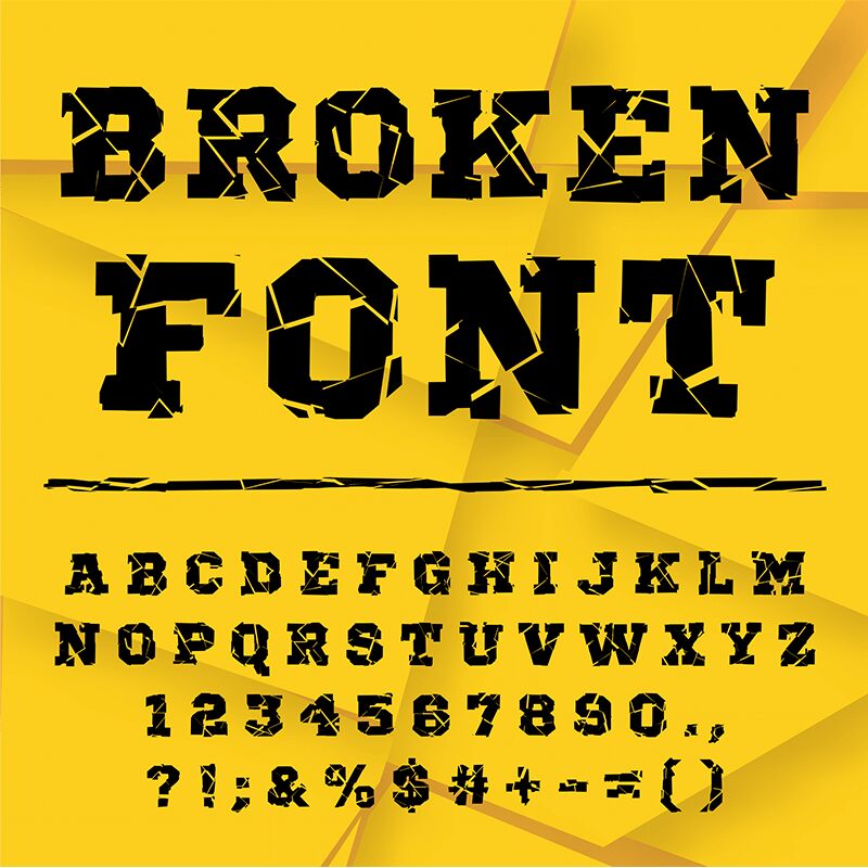 Broken Schriftart