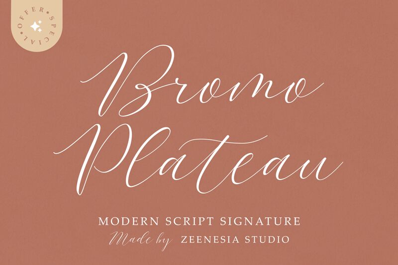 Bromo Plateau Script Carattere