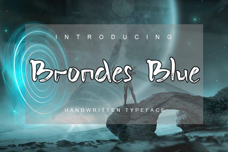 Brondes Blue Schriftart
