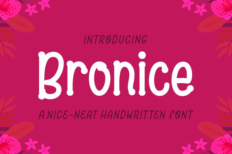 Bronice Schriftart