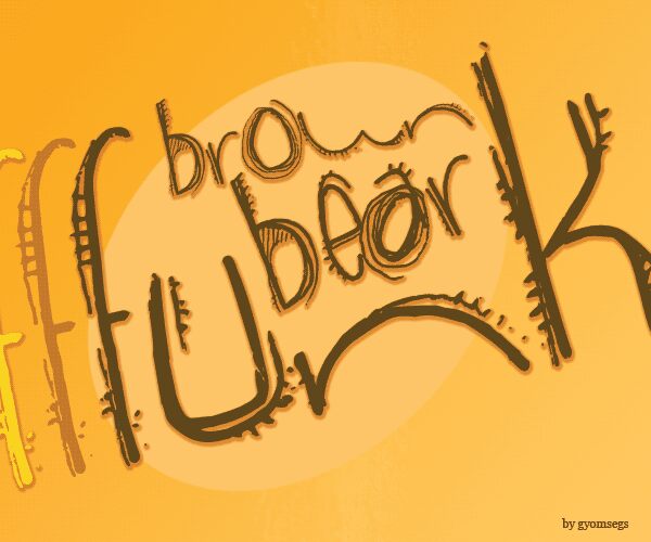 brown bear funk Czcionka