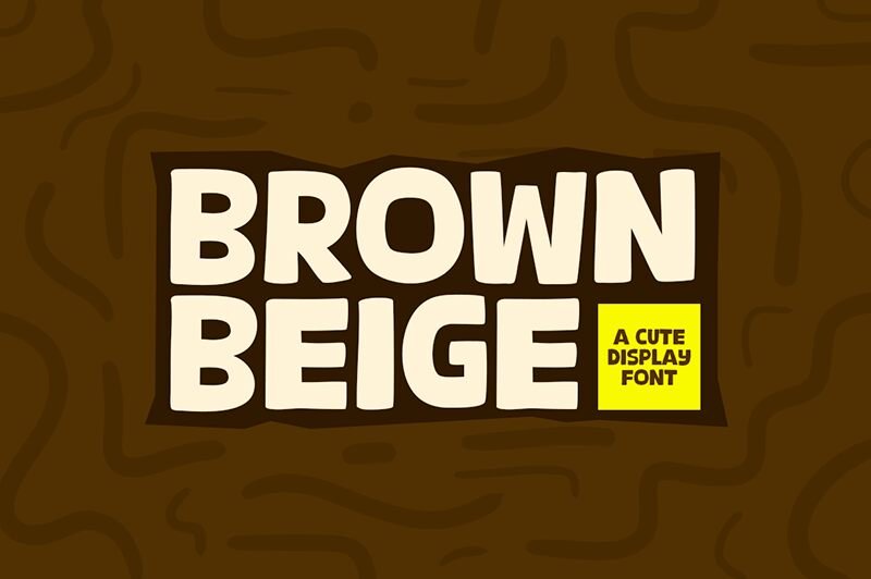 Brown Beige Czcionka