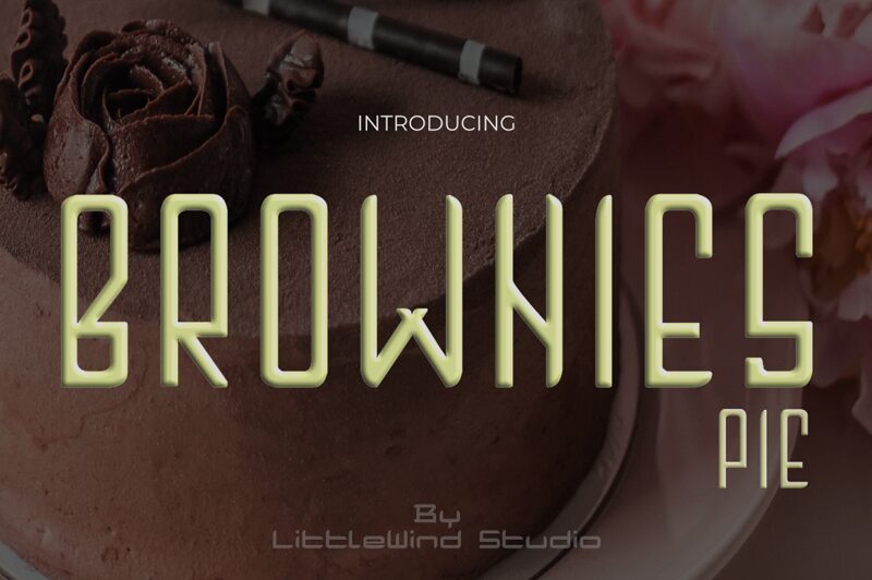 Brownies Pie Druh písma