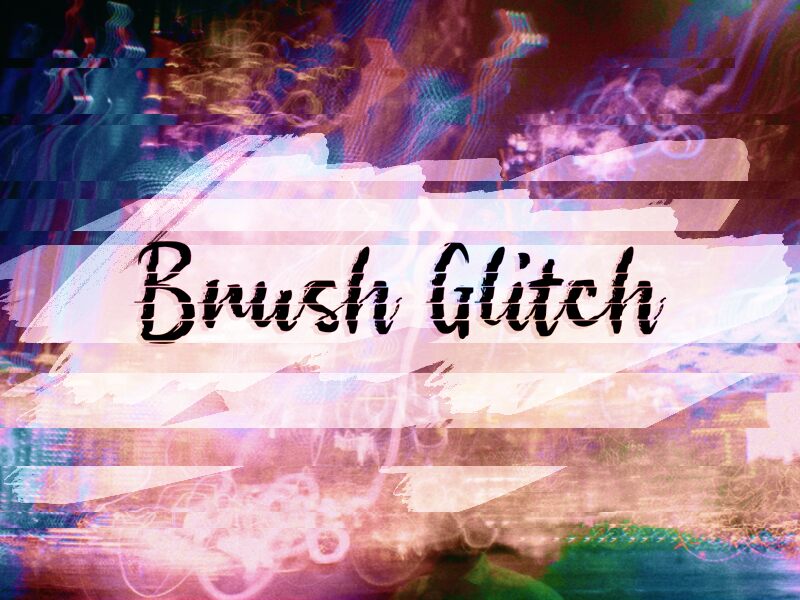 b Brush Glitch Schriftart