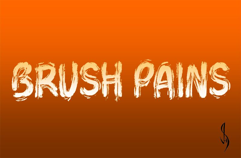Brush Pains Schriftart