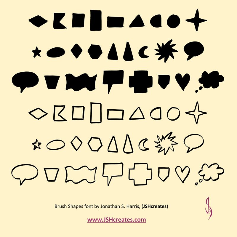 Brush Shapes Schriftart