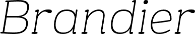 BrandierTrial-ThinItalic font
