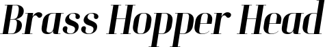 Brass Hopper Head PERSONAL Italic