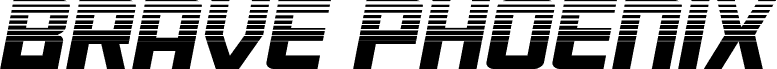 معاينة خط Brave Phoenix Halftone Italic