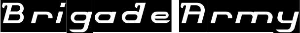 Preview of the Brigade Army-Inverse font