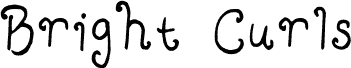 Preview of the Bright Curls Medium font