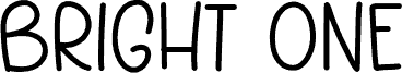 Bright One font