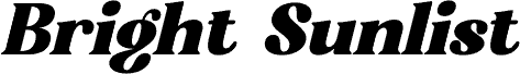Bright Sunlist DEMO VERSION Italic