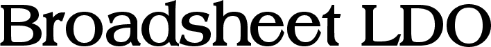 Broadsheet LDO Bold