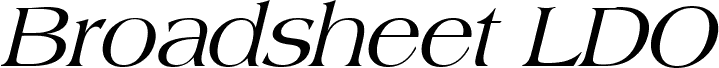 Broadsheet LDO Italic