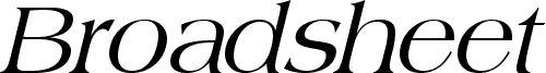 Broadsheet  LDO Italic