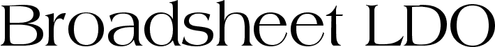 Broadsheet LDO