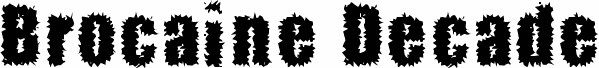 Preview of the Brocaine Decade font
