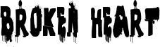 Preview of the Broken Heart font