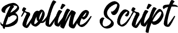 Preview of the BrolineScript-Regular font