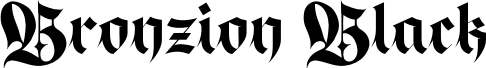 Preview of the Bronzion Black PERSONAL USE Regular font