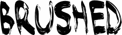 Preview of the Brushed font