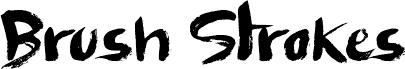Preview of the BrushStrokes font