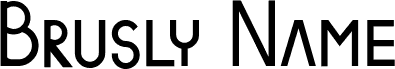 Brusly Name Demo Sanserif