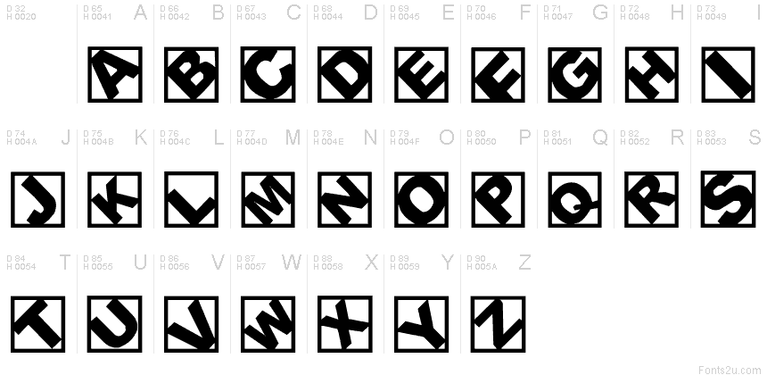 Basic Latin - charmap
