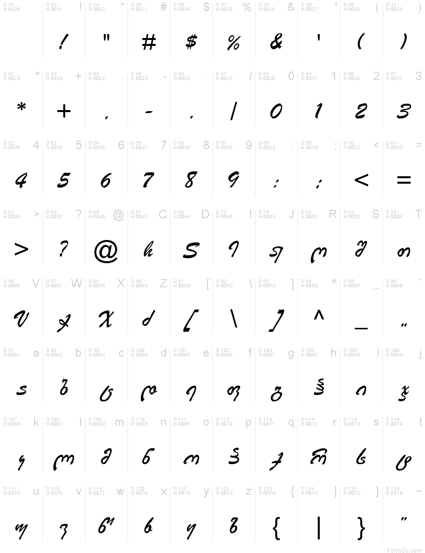 Script Georgian font