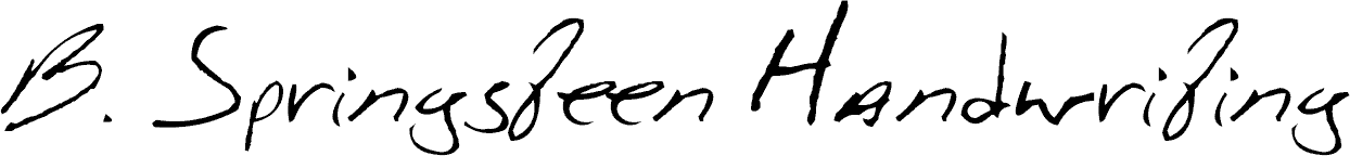 B. Springsteen Handwriting font