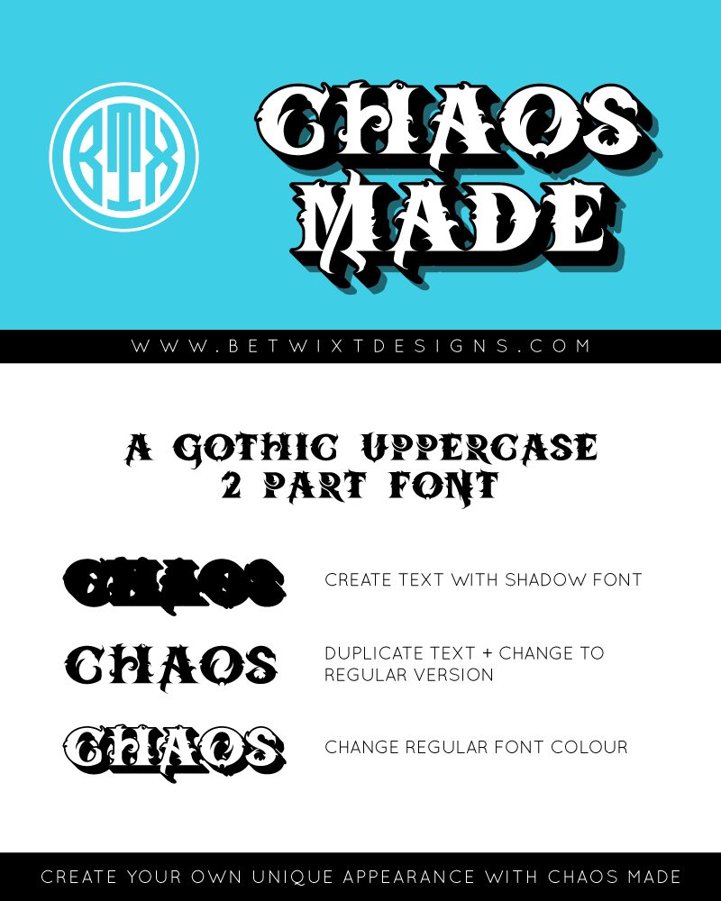 BTX-Chaos-Made Schriftart
